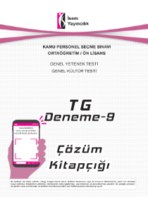 KPSS GYGK LİSE-ÖN LİSANS TG 9 DENEME YANIT