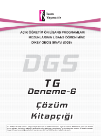 KPSS - TÜRKİYE GENELİ DGS TG 6 DENEME - YANIT