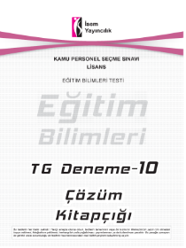 KPSS - TÜRKİYE GENELİ EB LİSANS TG 10 DENEME - YANIT