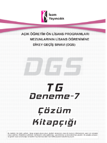 KPSS DGS TG DENEME - 7 - YANIT 